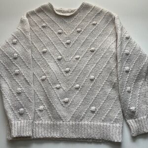 ZARA Knitwear “Fancy Collection” Textured Sweater – Cream | Girls 13–14